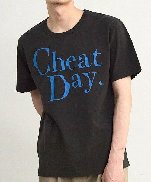 MEN'S BIGI / メンズビギ Tシャツ | アメリカンコットンロゴプリントTシャツ（ブラック）