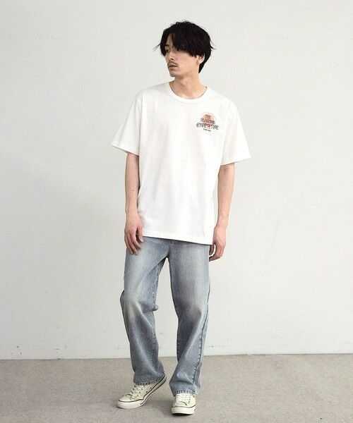 MEN'S BIGI / メンズビギ Tシャツ | アメリカンコットンロゴ刺?プリントT | 詳細1