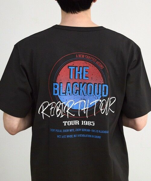 MEN'S BIGI / メンズビギ Tシャツ | アメリカンコットンロゴ刺?プリントT（ブラック）