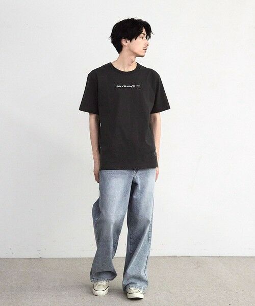 MEN'S BIGI / メンズビギ Tシャツ | アメリカンコットンロゴ刺?プリントT | 詳細5