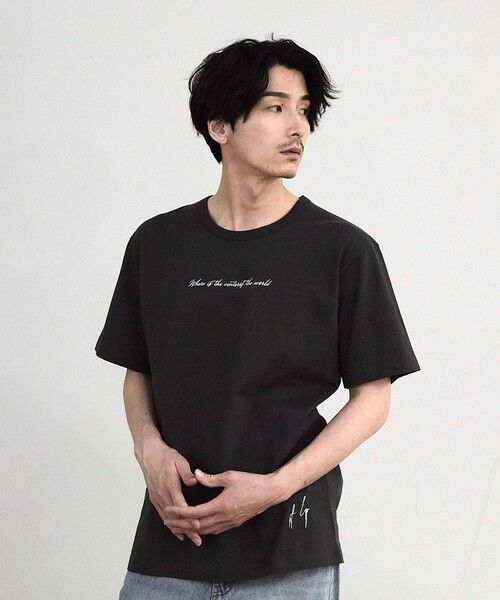 MEN'S BIGI / メンズビギ Tシャツ | アメリカンコットンロゴ刺?プリントT | 詳細8