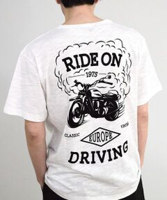 MEN'S BIGI / メンズビギ Tシャツ | スラブフロッキーロゴプリントＴシャツ