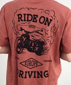 MEN'S BIGI / メンズビギ Tシャツ | スラブフロッキーロゴプリントＴシャツ