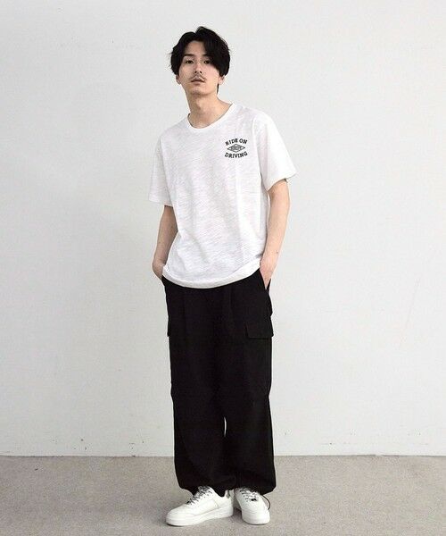 MEN'S BIGI / メンズビギ Tシャツ | スラブフロッキーロゴプリントＴシャツ | 詳細1