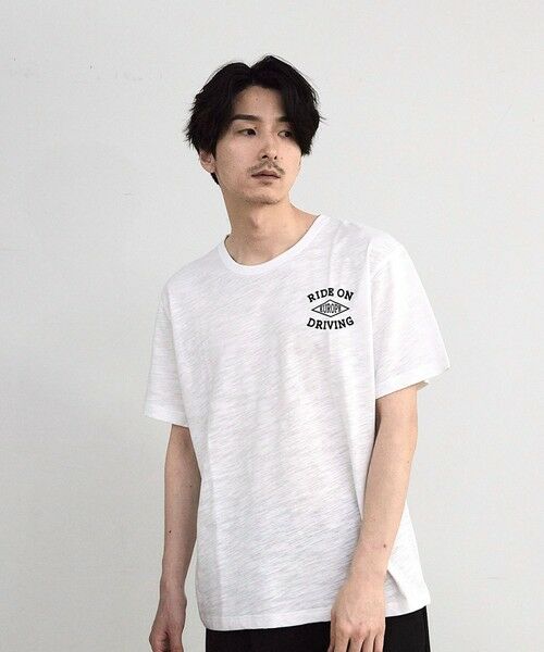 MEN'S BIGI / メンズビギ Tシャツ | スラブフロッキーロゴプリントＴシャツ | 詳細5