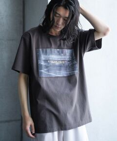 MEN'S BIGI / メンズビギ Tシャツ | アメリカンコットンロゴプリントTシャツ