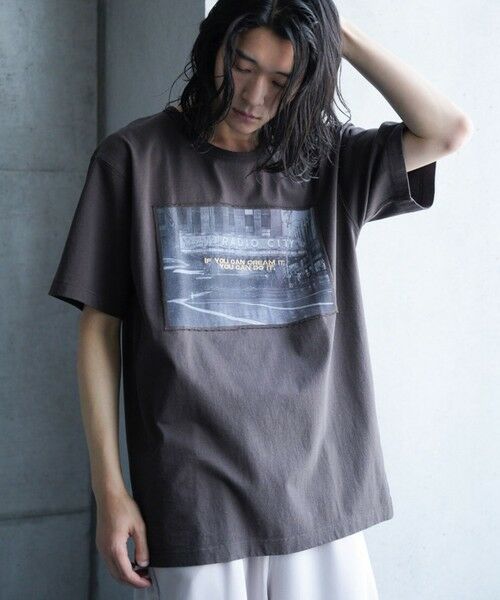 MEN'S BIGI / メンズビギ Tシャツ | アメリカンコットンロゴプリントTシャツ（ブラック）