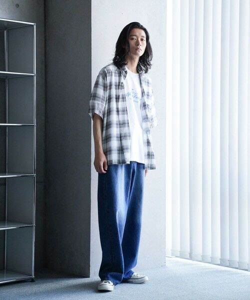 MEN'S BIGI / メンズビギ Tシャツ | カットオフロゴプリント刺?Ｔシャツ | 詳細3