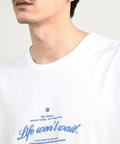 MEN'S BIGI / メンズビギ Tシャツ | カットオフロゴプリント刺?Ｔシャツ | 詳細6