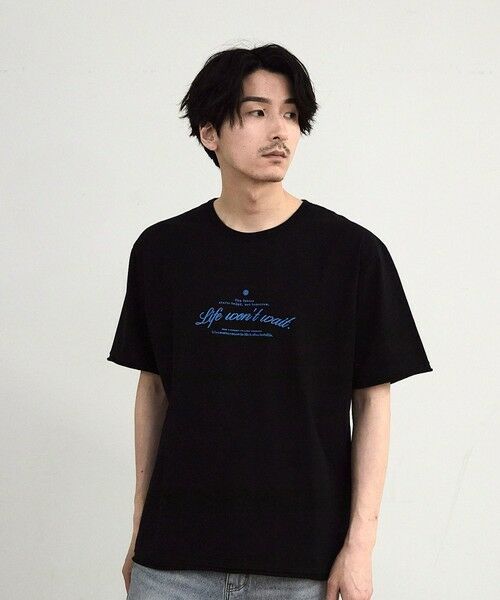 MEN'S BIGI / メンズビギ Tシャツ | カットオフロゴプリント刺?Ｔシャツ | 詳細12