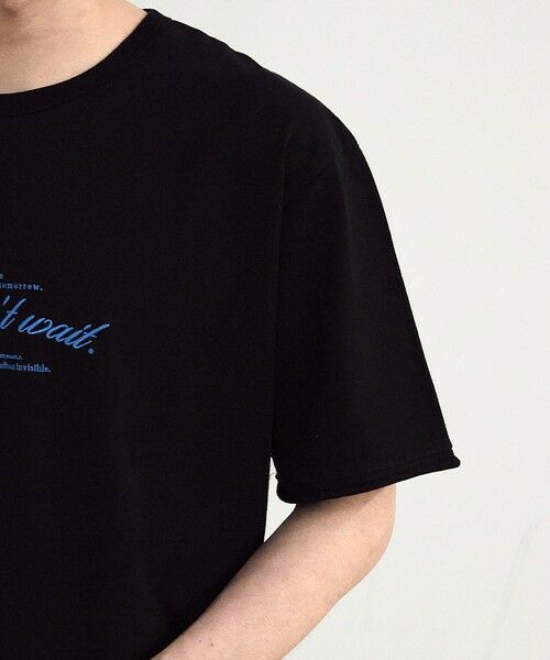 MEN'S BIGI / メンズビギ Tシャツ | カットオフロゴプリント刺?Ｔシャツ | 詳細14