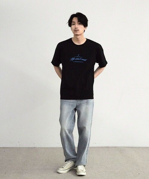 MEN'S BIGI / メンズビギ Tシャツ | カットオフロゴプリント刺?Ｔシャツ | 詳細9