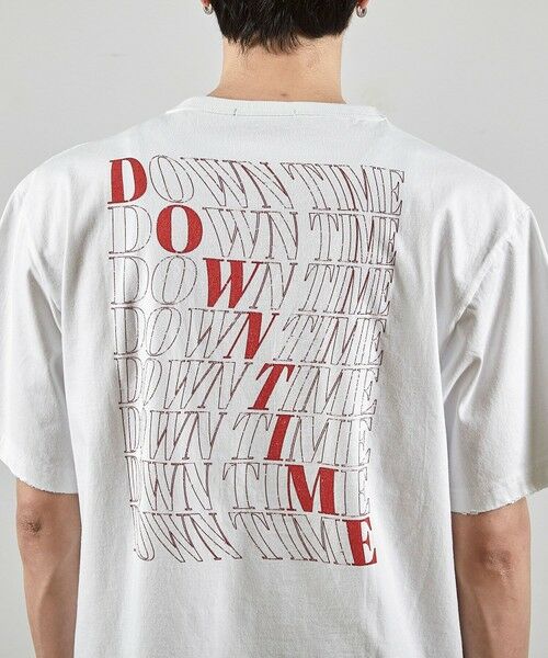 MEN'S BIGI / メンズビギ Tシャツ | ダメージ加工ロゴプリントTシャツ | 詳細8