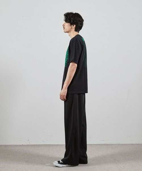 MEN'S BIGI / メンズビギ Tシャツ | ダメージ加工ロゴプリントTシャツ | 詳細10