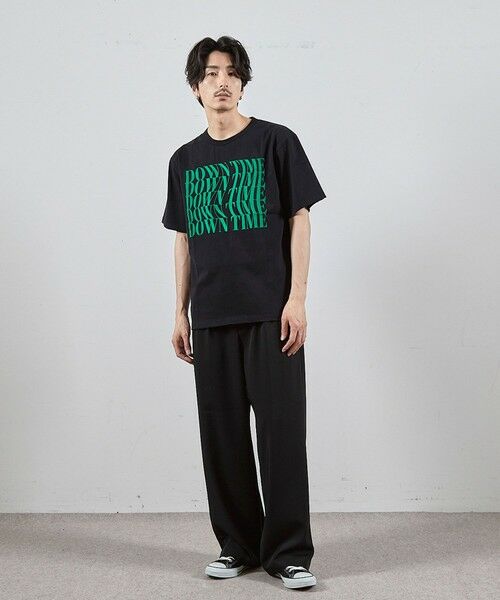 MEN'S BIGI / メンズビギ Tシャツ | ダメージ加工ロゴプリントTシャツ | 詳細9