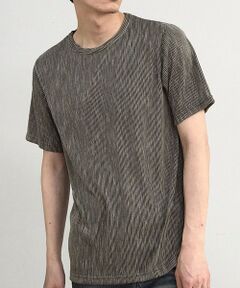 MEN'S BIGI / メンズビギ Tシャツ | ストライプジャガード杢Tシャツ