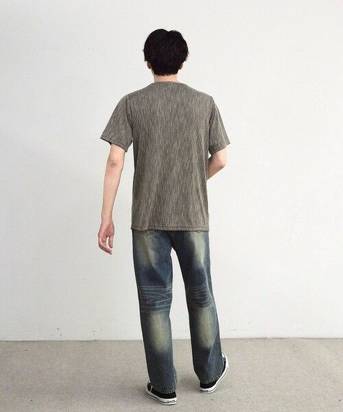 MEN'S BIGI / メンズビギ Tシャツ | ストライプジャガード杢Tシャツ | 詳細8