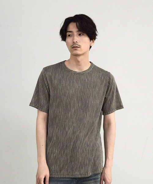 MEN'S BIGI / メンズビギ Tシャツ | ストライプジャガード杢Tシャツ | 詳細9
