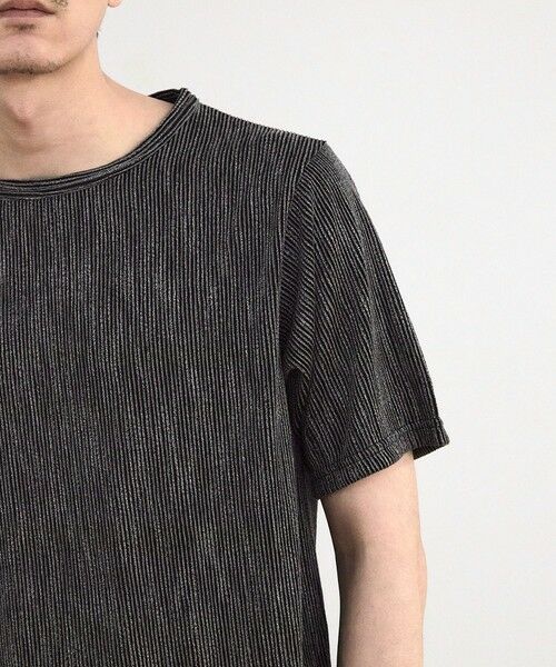 MEN'S BIGI / メンズビギ Tシャツ | ストライプジャガード杢Tシャツ | 詳細17