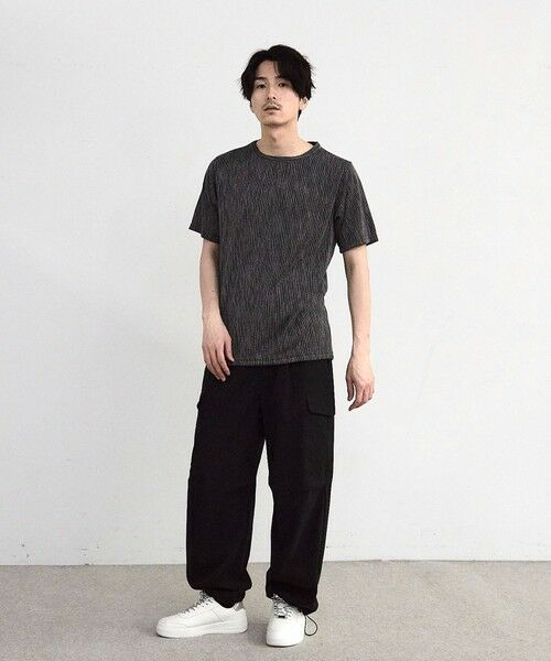 MEN'S BIGI / メンズビギ Tシャツ | ストライプジャガード杢Tシャツ | 詳細12