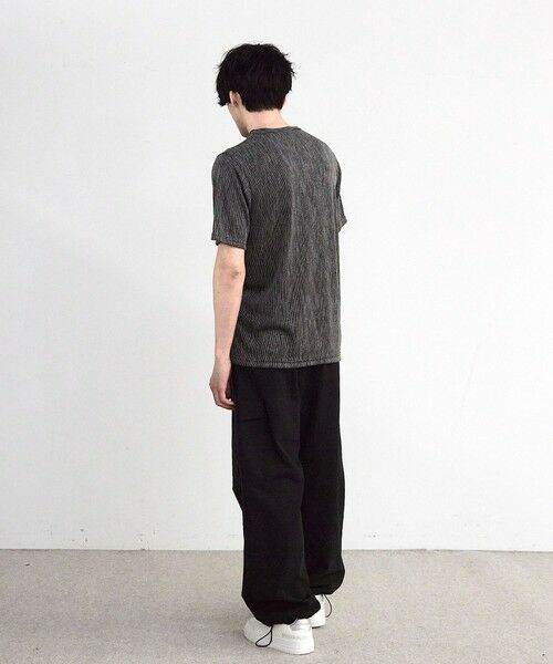 MEN'S BIGI / メンズビギ Tシャツ | ストライプジャガード杢Tシャツ | 詳細13