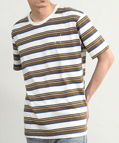 MEN'S BIGI / メンズビギ Tシャツ | ダメージ加工ボーダーTシャツ