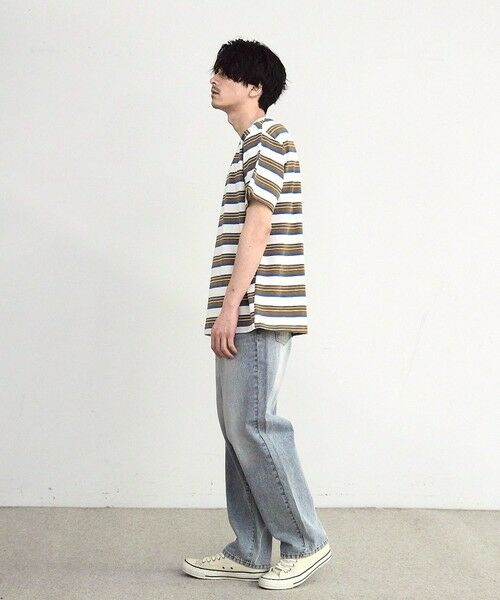 MEN'S BIGI / メンズビギ Tシャツ | ダメージ加工ボーダーTシャツ | 詳細3