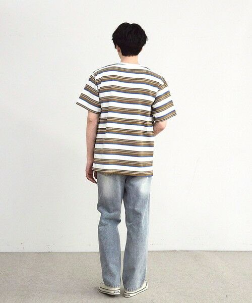 MEN'S BIGI / メンズビギ Tシャツ | ダメージ加工ボーダーTシャツ | 詳細4
