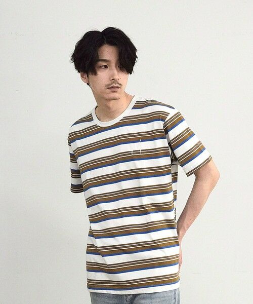 MEN'S BIGI / メンズビギ Tシャツ | ダメージ加工ボーダーTシャツ | 詳細5