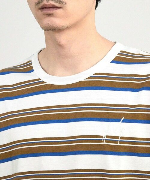MEN'S BIGI / メンズビギ Tシャツ | ダメージ加工ボーダーTシャツ | 詳細6