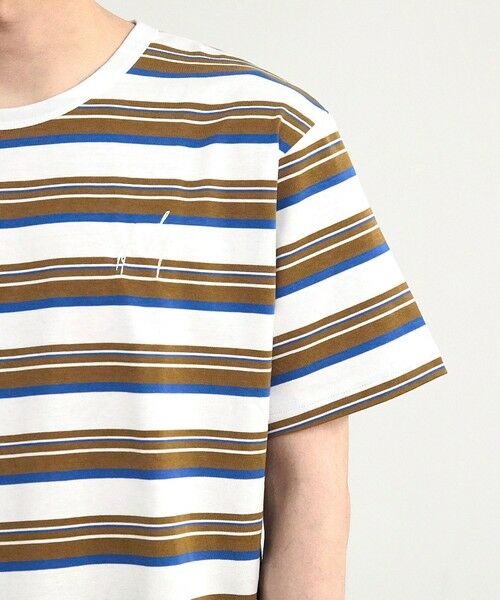 MEN'S BIGI / メンズビギ Tシャツ | ダメージ加工ボーダーTシャツ | 詳細7