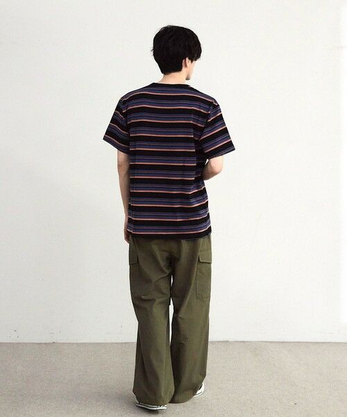 MEN'S BIGI / メンズビギ Tシャツ | ダメージ加工ボーダーTシャツ | 詳細10