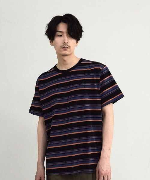 MEN'S BIGI / メンズビギ Tシャツ | ダメージ加工ボーダーTシャツ | 詳細11