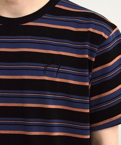 MEN'S BIGI / メンズビギ Tシャツ | ダメージ加工ボーダーTシャツ | 詳細13