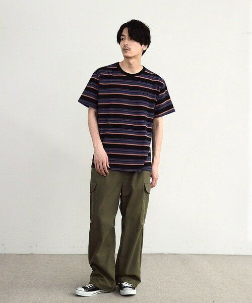 MEN'S BIGI / メンズビギ Tシャツ | ダメージ加工ボーダーTシャツ | 詳細8