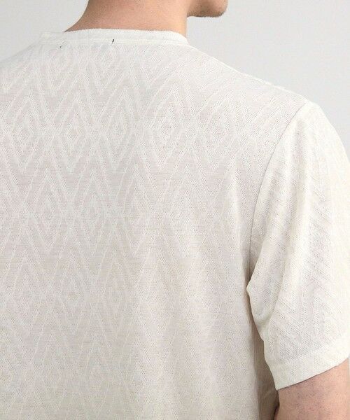 MEN'S BIGI / メンズビギ Tシャツ | ヘリンボーンジャガードヘンリーネックTシャツ | 詳細6