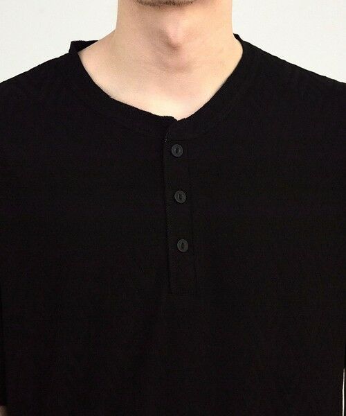 MEN'S BIGI / メンズビギ Tシャツ | ヘリンボーンジャガードヘンリーネックTシャツ | 詳細12