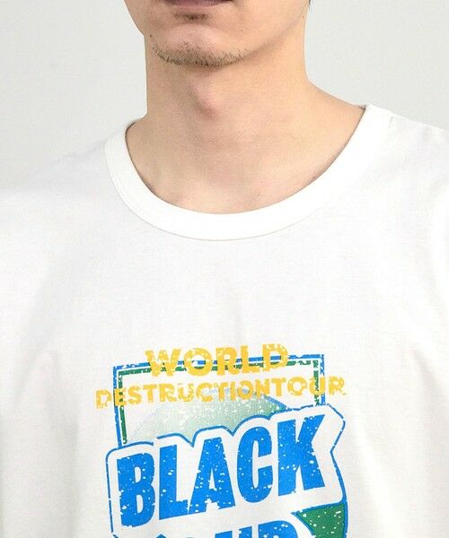 MEN'S BIGI / メンズビギ Tシャツ | 古着風ピグメントロゴプリントTシャツ | 詳細9