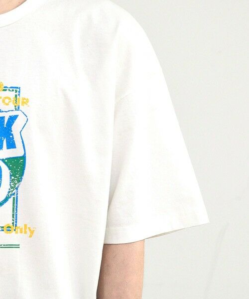 MEN'S BIGI / メンズビギ Tシャツ | 古着風ピグメントロゴプリントTシャツ | 詳細10