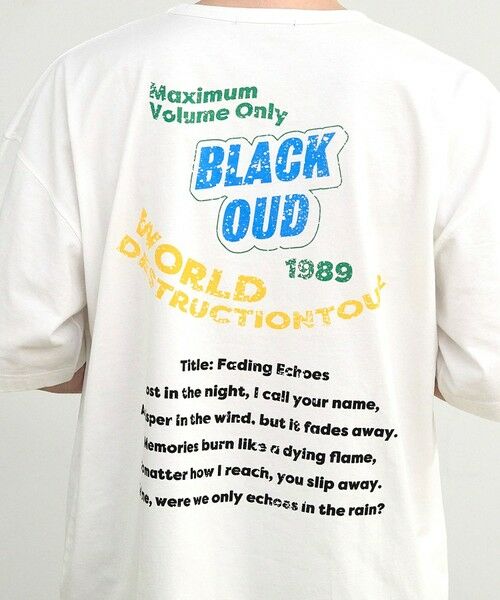 MEN'S BIGI / メンズビギ Tシャツ | 古着風ピグメントロゴプリントTシャツ | 詳細11