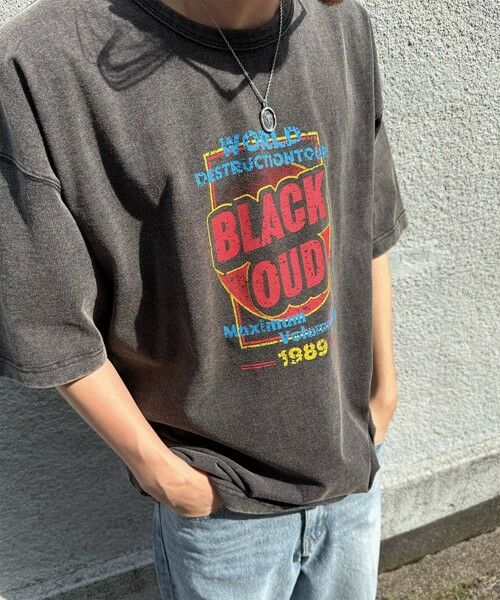 MEN'S BIGI / メンズビギ Tシャツ | 古着風ピグメントロゴプリントTシャツ | 詳細19