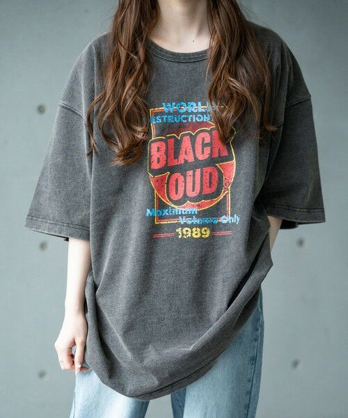 MEN'S BIGI / メンズビギ Tシャツ | 古着風ピグメントロゴプリントTシャツ | 詳細13