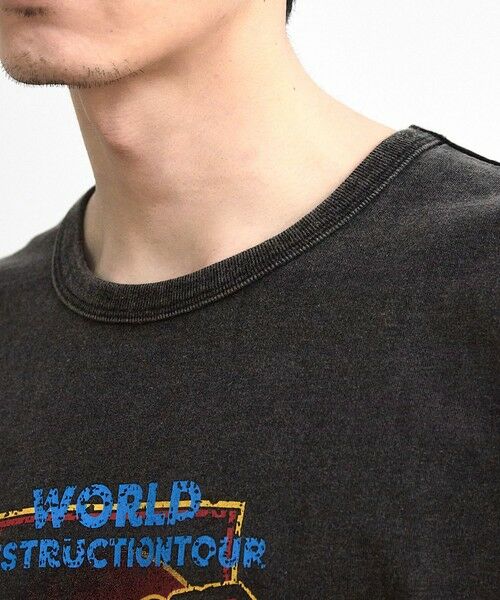 MEN'S BIGI / メンズビギ Tシャツ | 古着風ピグメントロゴプリントTシャツ | 詳細29