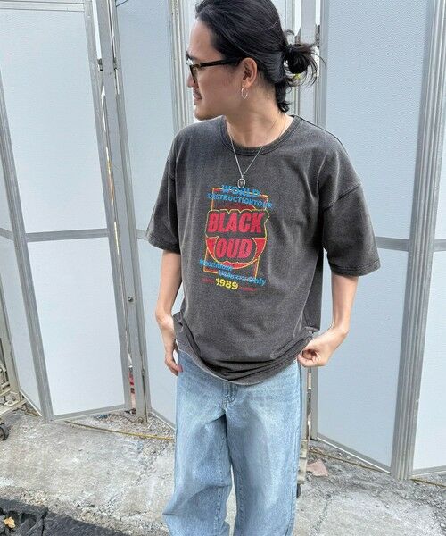 MEN'S BIGI / メンズビギ Tシャツ | 古着風ピグメントロゴプリントTシャツ | 詳細17