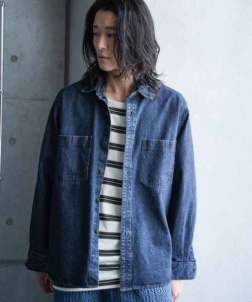 MEN'S BIGI / メンズビギ シャツ・ブラウス | 9ozスラブデニムワークシャツ | 詳細5
