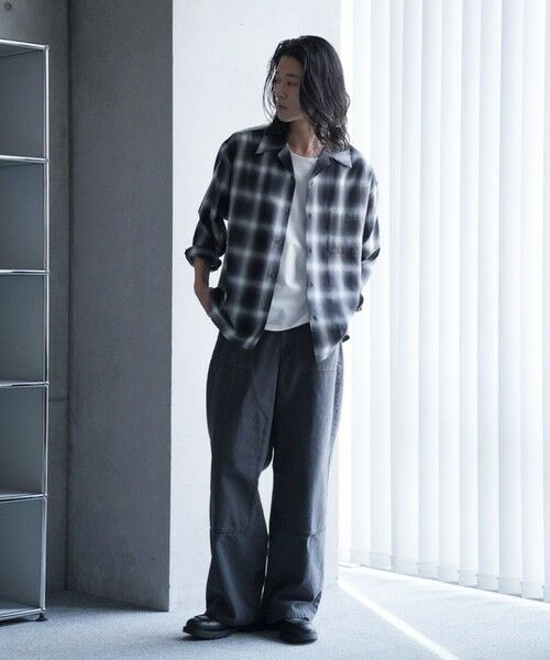 MEN'S BIGI / メンズビギ シャツ・ブラウス | ルーズシルエットオンブレーチェックシャツ | 詳細7
