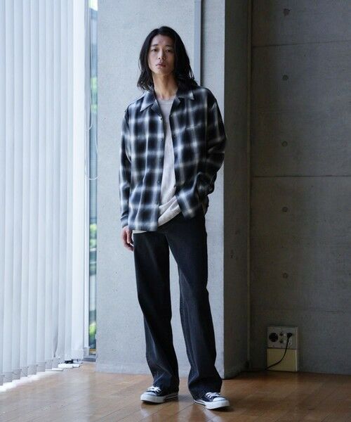MEN'S BIGI / メンズビギ シャツ・ブラウス | ルーズシルエットオンブレーチェックシャツ | 詳細1