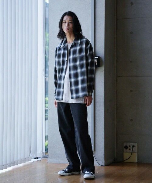 MEN'S BIGI / メンズビギ シャツ・ブラウス | ルーズシルエットオンブレーチェックシャツ | 詳細3