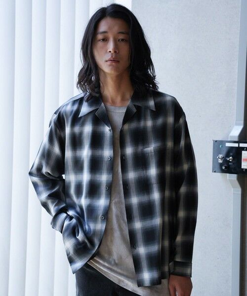 MEN'S BIGI / メンズビギ シャツ・ブラウス | ルーズシルエットオンブレーチェックシャツ | 詳細4