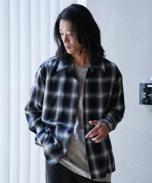 MEN'S BIGI / メンズビギ シャツ・ブラウス | ルーズシルエットオンブレーチェックシャツ | 詳細5